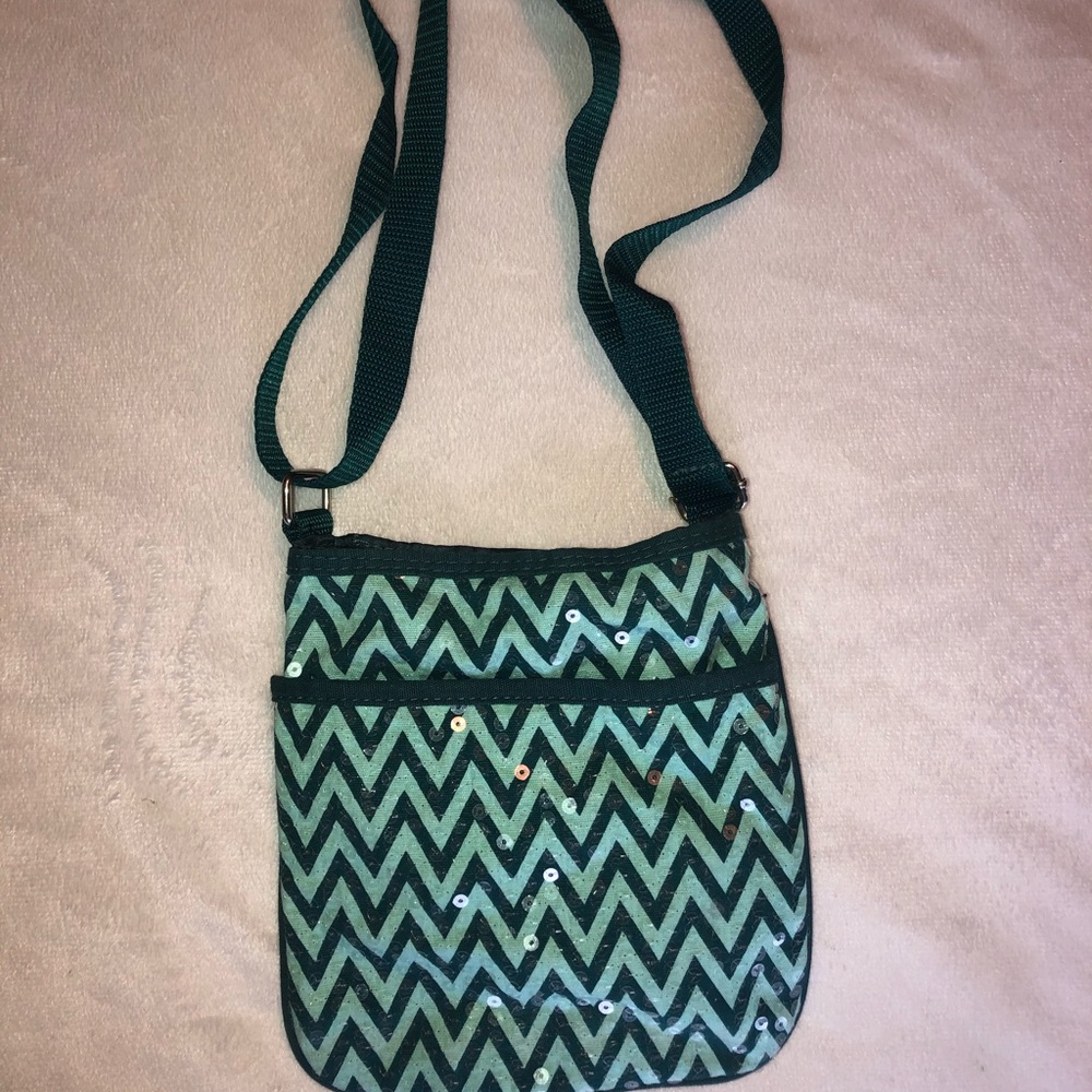 Girls Teal Sequence Purse